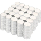  Tealight Candele Confezione Da 100 Pezzi Tea Light Durata 4 Ore Lumini Candeline Cera Antigoccia Cerini Non Profumati Colore Bianco Naturale Bianco - 200 Pezzi