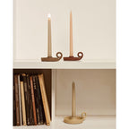  Kave Home - Portacandele Zarela Piccolo In Metallo Marrone