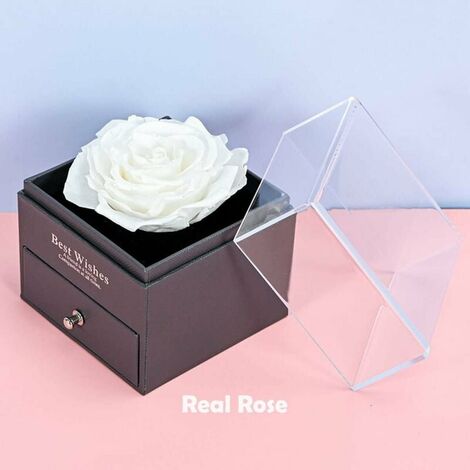  Rosa Eterna Con Gioielli Collana Da Donna Con Ciondolo A Cuore Con Fiore Finto Blu Collana In Argento 925 Per Le Donne Regalo Per Lei Natale San Valentino Regalo Di Compleanno