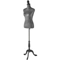  Manichino Sartoriale Busto Donna Da Sarto Con Treppiede Per Cucito Legno Grigio