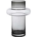  Vaso D.20,5 X H.30 Cm In Vetro Colorato Vetro Grigio Fumo - VALOIT