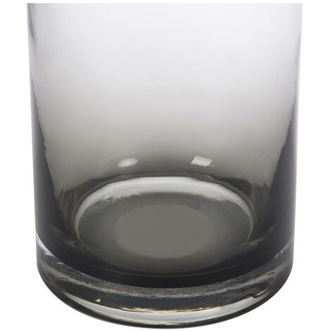  Vaso D.20,5 X H.30 Cm In Vetro Colorato Vetro Grigio Fumo - VALOIT