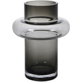  Vaso D.16,5 X H.25 Cm In Vetro Colorato Vetro Grigio Fumo - VALOIT