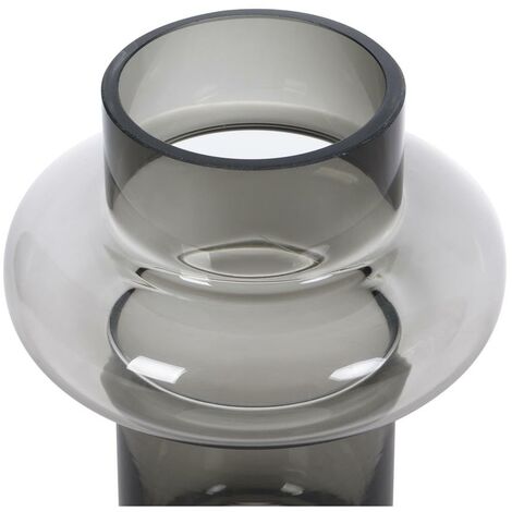  Vaso D.16,5 X H.25 Cm In Vetro Colorato Vetro Grigio Fumo - VALOIT