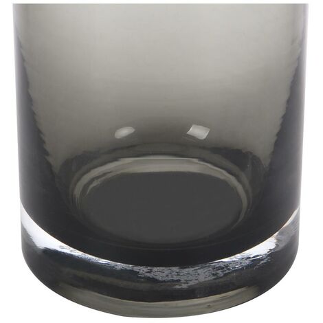  Vaso D.16,5 X H.25 Cm In Vetro Colorato Vetro Grigio Fumo - VALOIT