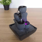  Zen Light - Kini, Fontana Da Interno Con Pompa E Illuminazione A LED, In Resina, Taglia Unica