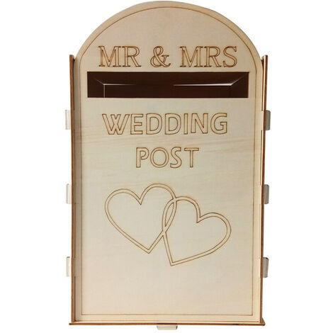  Cassetta Postale Postale In Legno Per Matrimonio Fai-da-te Con Serratura Porta Carte Regalo Vuoto Rustico Per Ricevimento Decorazione Per Feste Di Anniversario Di Matrimonio
