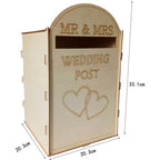  Cassetta Postale Postale In Legno Per Matrimonio Fai-da-te Con Serratura Porta Carte Regalo Vuoto Rustico Per Ricevimento Decorazione Per Feste Di Anniversario Di Matrimonio