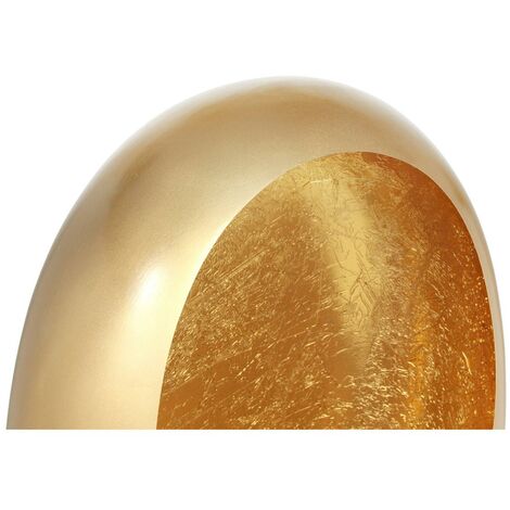  Portacandela L.16 X H.22 Cm In Metallo Dorato Finitura In Ottone E Foglie D'oro - BELINNI