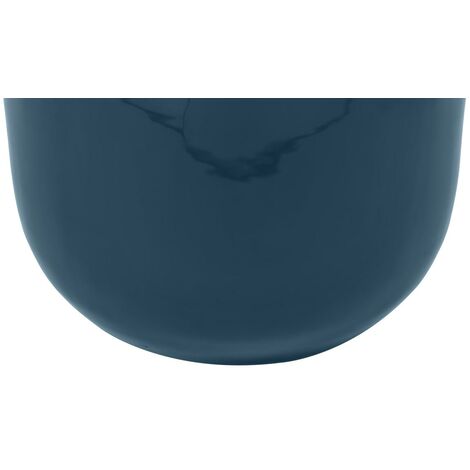  Vaso D. 29 X H. 36 Cm In Metallo Smaltato Finitura In Ottone Nero - KLAUDIA