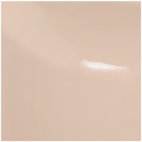  Vaso Grande D. 19 X H. 50 Cm In Metallo Smaltato Beige E Dorato - GORIAT