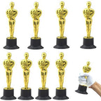 8 Pezzi Trofei D'oro, Stampo Per Figurina Oscar, Trofeo Di Plastica, Per Cerimonia Di Premiazione, Premi Per Feste, Celebrazioni Sportive