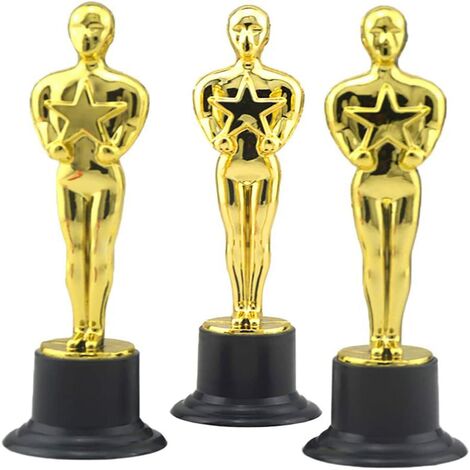  8 Pezzi Trofei D'oro, Stampo Per Figurina Oscar, Trofeo Di Plastica, Per Cerimonia Di Premiazione, Premi Per Feste, Celebrazioni Sportive