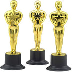  8 Pezzi Trofei D'oro, Stampo Per Figurina Oscar, Trofeo Di Plastica, Per Cerimonia Di Premiazione, Premi Per Feste, Celebrazioni Sportive
