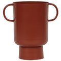  Vaso Piccolo Con Manici H.17 Cm In Metallo Terracotta - BILIAN