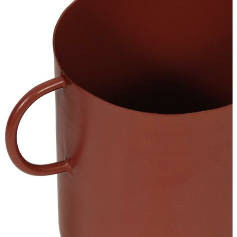  Vaso Piccolo Con Manici H.17 Cm In Metallo Terracotta - BILIAN