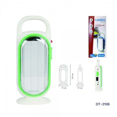  Trade Shop - Lanterna Led Da Campeggio Per Auto Casa 18 Led Cree T6 Lampada Portatile Dt-2106