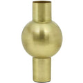 Vaso H. 30 Cm Finitura Effetto Anticato In Metallo Dorato - GIZEH