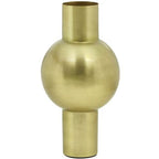  Vaso H. 30 Cm Finitura Effetto Anticato In Metallo Dorato - GIZEH