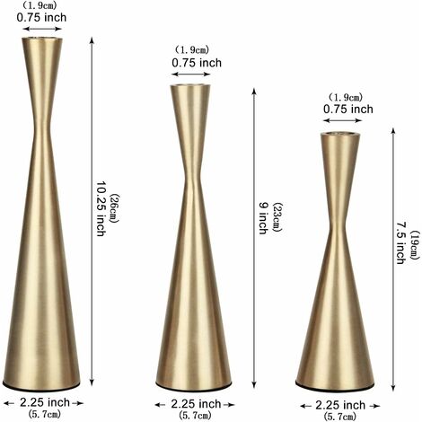  Candelabri In Oro, Portacandele In Metallo Per Decorazioni Per La Casa, Centrotavola Per Matrimoni, Feste Di Natale, Candelabri Vintage, Set Di 3 In Ottone Dorato