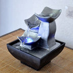  Zen Light - Fontana Nature Boro, Resina, Argento, 13 X 13 X 17 Cm