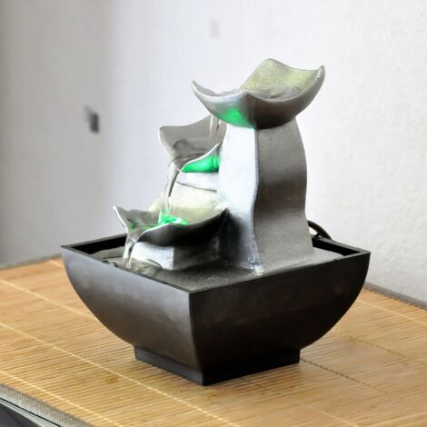  Zen Light - Fontana Nature Boro, Resina, Argento, 13 X 13 X 17 Cm