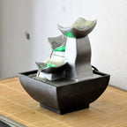  Zen Light - Fontana Nature Boro, Resina, Argento, 13 X 13 X 17 Cm