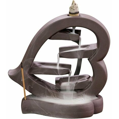  Bruciatore Di Incenso A Riflusso Incenso A Forma Di Cuore Cono A Cascata Porta Incenso Fontana Di Incenso Sabbie Viola Decorazione Domestica,