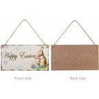  LITZEE Regalo Di Pasqua Buona Pasqua Targa In Legno Coniglio Appeso Placca Festival Muro Decorativo Porta Segno Appendiabiti Decorazione Domestica Puntelli Foto Bomboniere