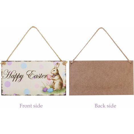  LITZEE Regalo Di Pasqua Buona Pasqua Targa In Legno Coniglio Appeso Placca Festival Muro Decorativo Porta Segno Appendiabiti Decorazione Domestica Puntelli Foto Bomboniere