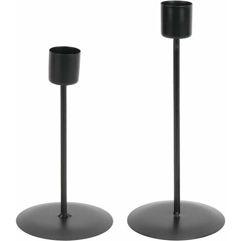  Portacandele, Portacandele A Testa Singola Deco Vintage Per Bar Per Caffè Per Matrimoni (nero)